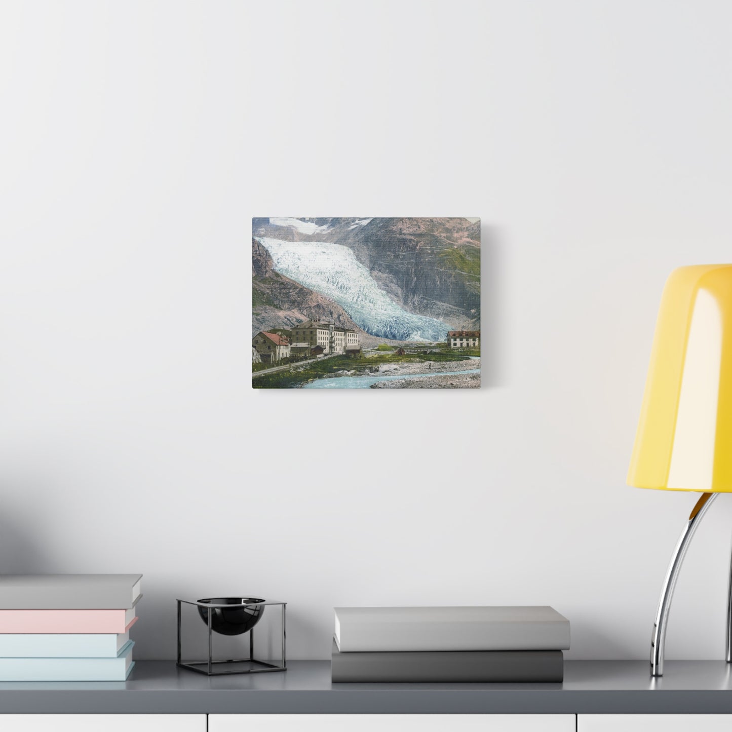 Glacier Village Matte Canvas Print