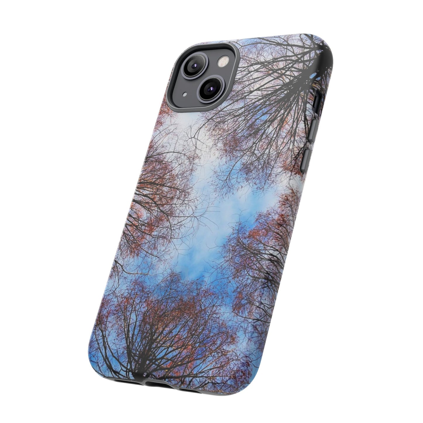 Skyward Trees Phone Case — Nature Forest Canopy Protective Tough Case