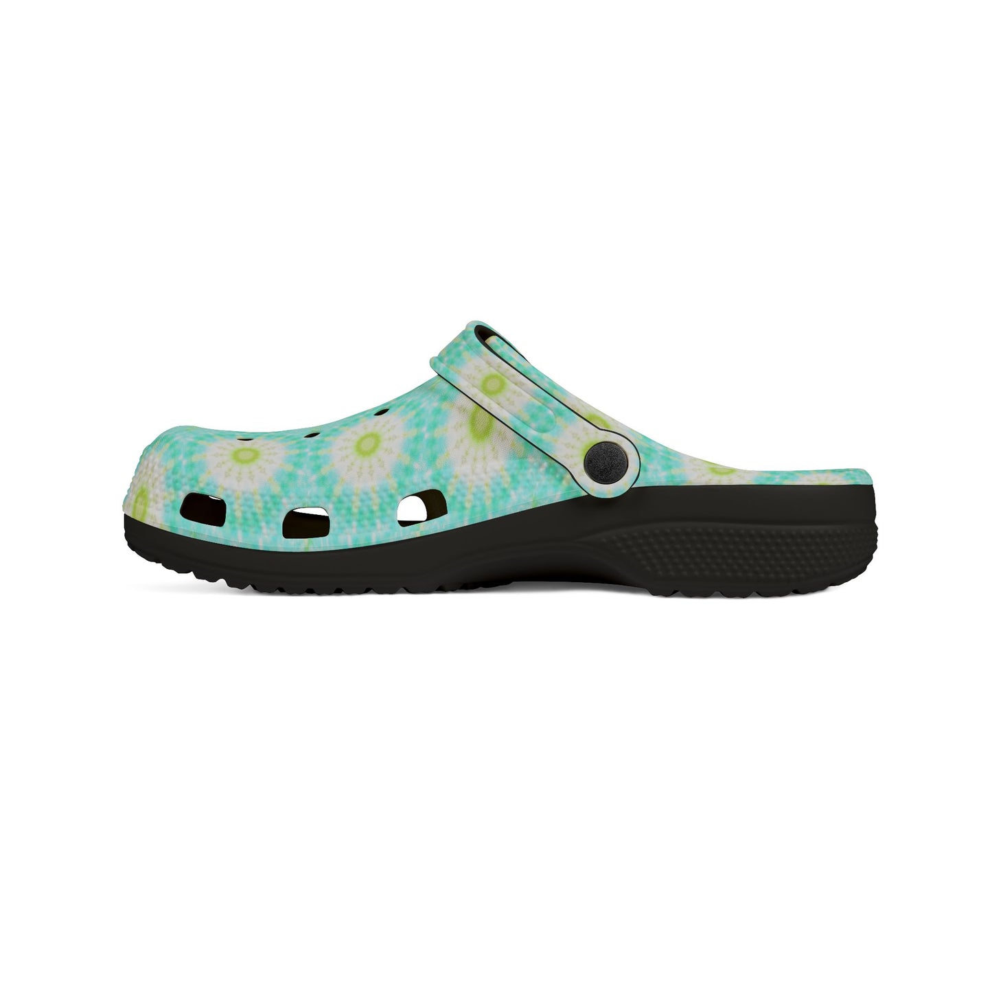 Aqua Daisy EVA Foam Clogs — Lightweight Floral Garden Shoes