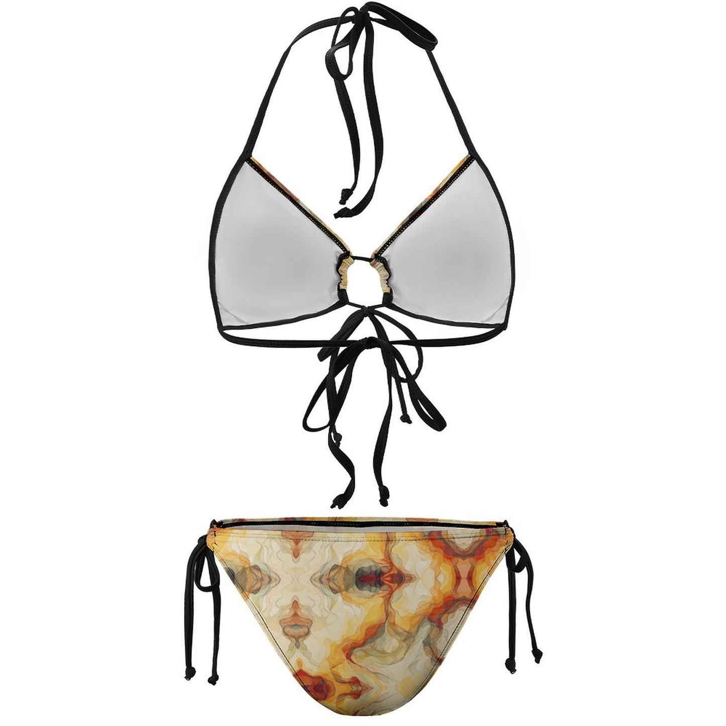 Halter Tie Front Bikini Set