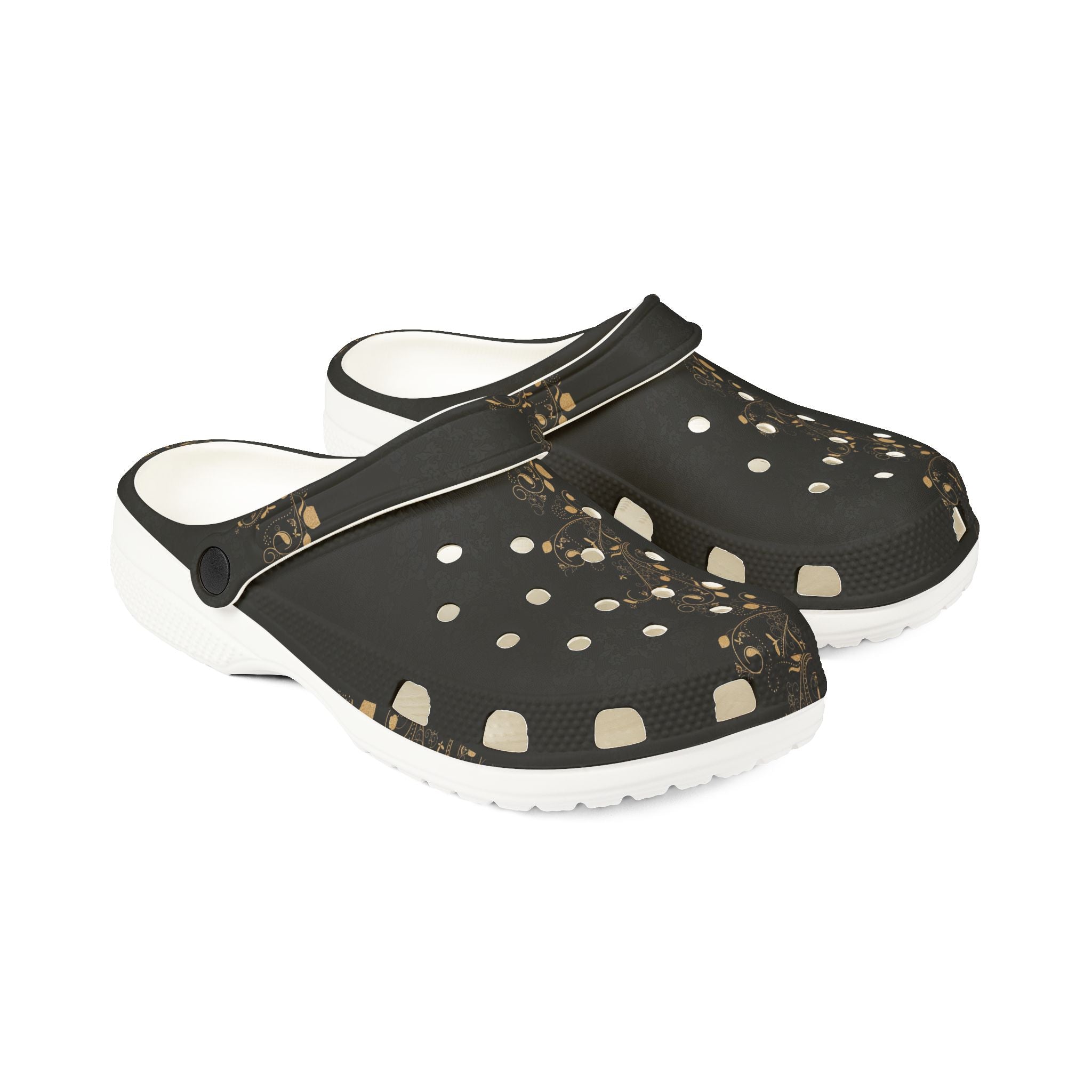 Black Speckle EVA Foam Clogs — Lightweight Slip-On Garden & Casual Shoes