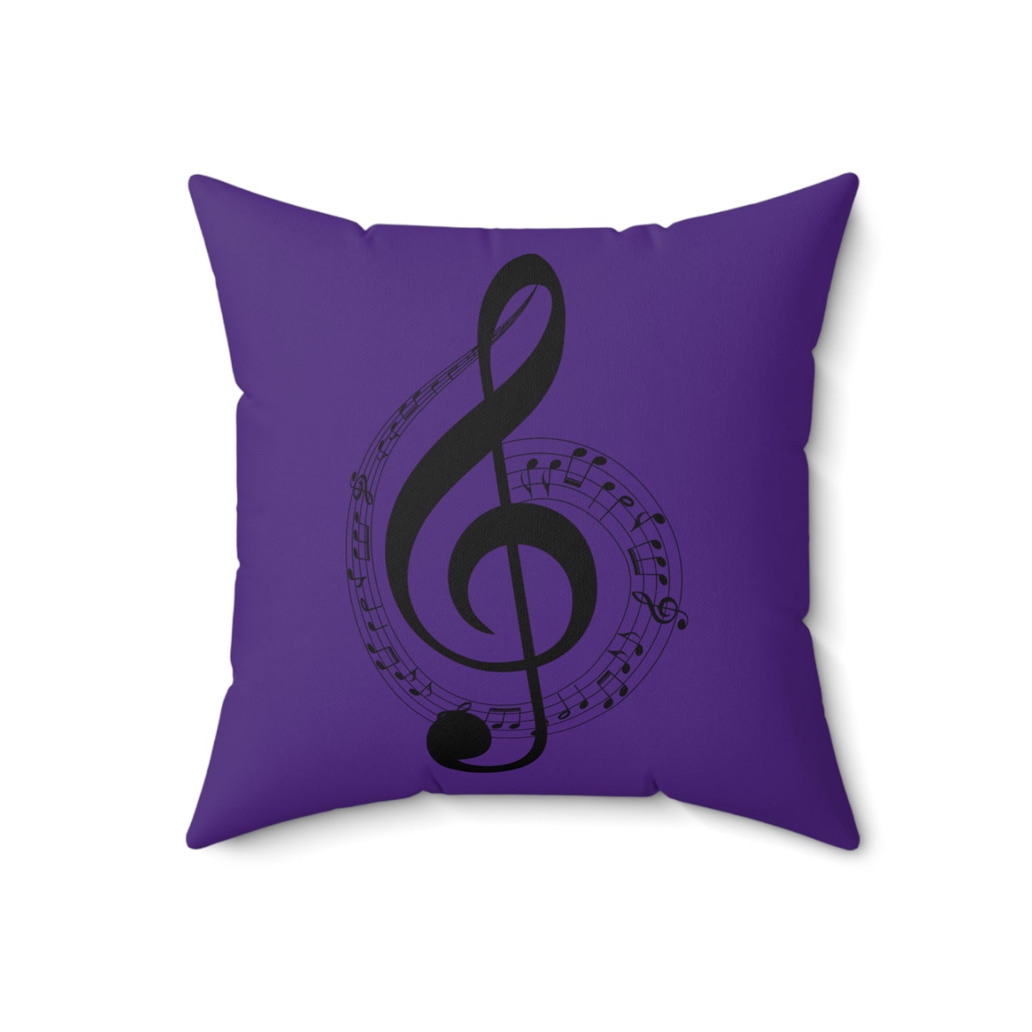 Musical Note Pillow | Purple Treble Clef Cushion