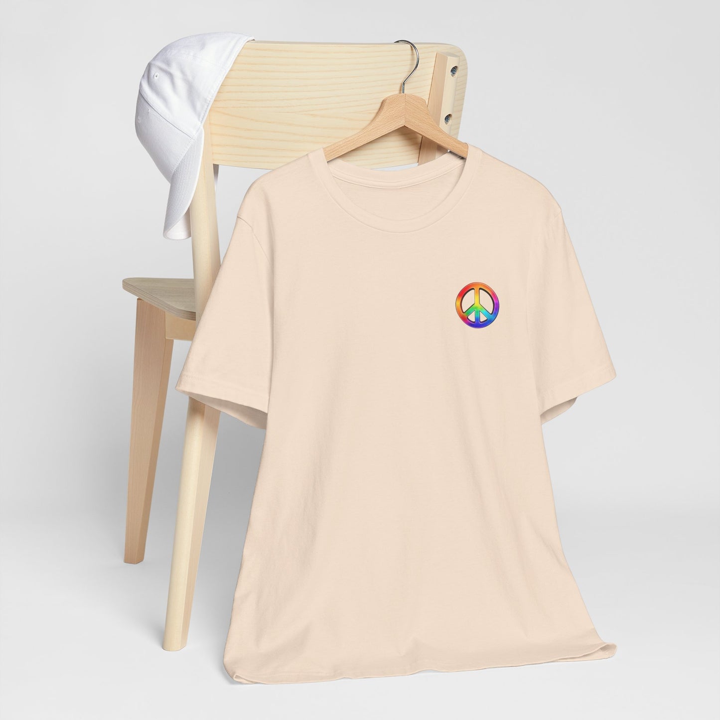 Peace Sign Tie-Dye Tee — Rainbow Hippie Peace Symbol T-Shirt