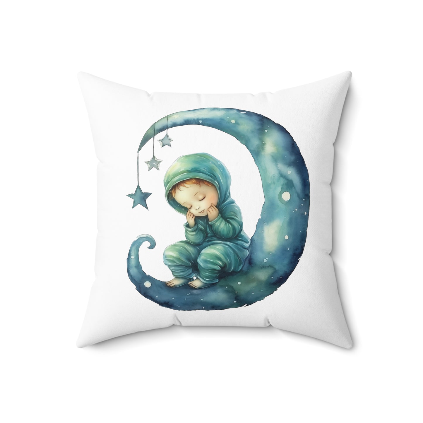 Spun Polyester Square Pillow - Moon