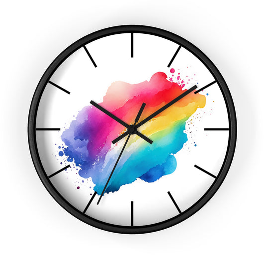 Colorful Watercolor Wall Clock