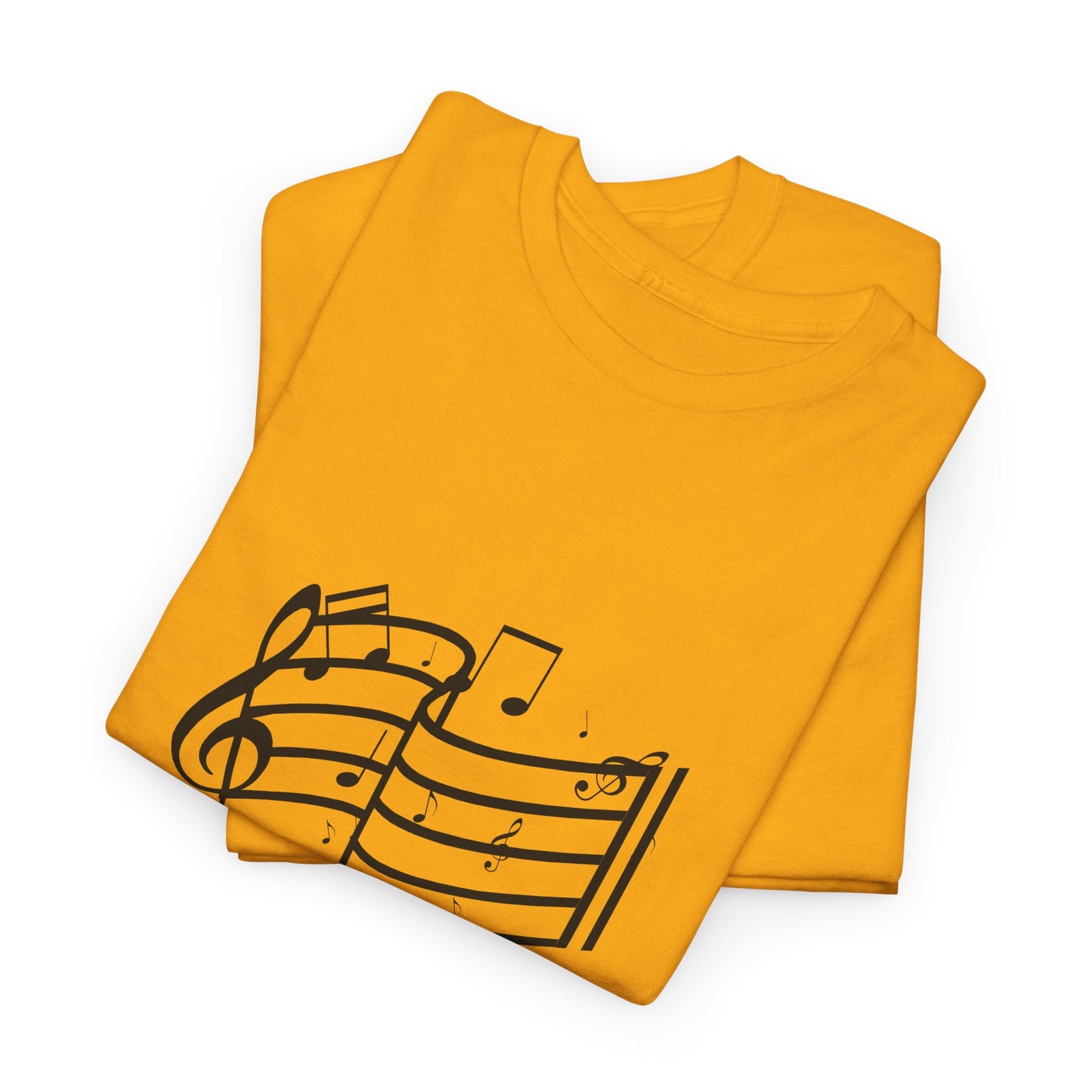 Music Notes T‑Shirt — Minimalist Sheet Music Tee for Musicians & Music Lovers
