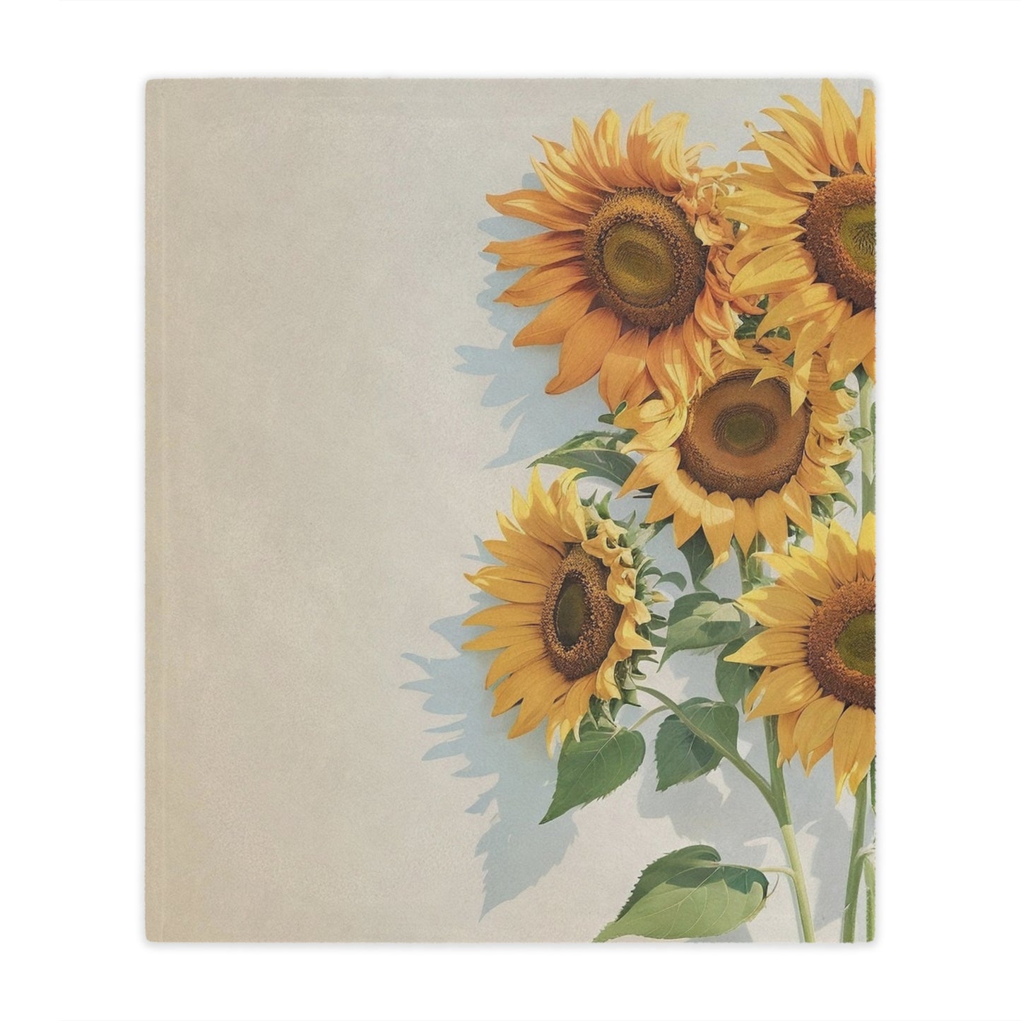 Sunflower Bouquet Minky Blanket — Soft Floral Throw for Cozy Home Décor