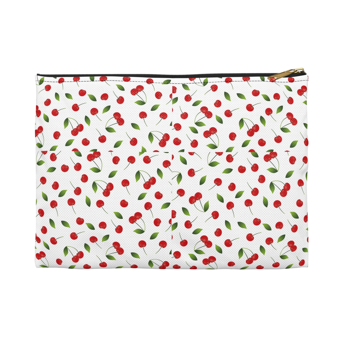 Cherry Blossom Accessory Pouch, Cute Toiletry Bag, Makeup Organizer, Gift for Her, Cherry Print Purse, Cherry Themed Essentials