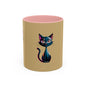 Cute Cat Accent Coffee Mug - Perfect for Cat Lovers, Gift for Birthdays, Home Decor, Animal Enthusiasts, Fun Kitchenware