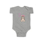 Cute Baby Girl Bodysuit with Bear Design, Infant Clothing