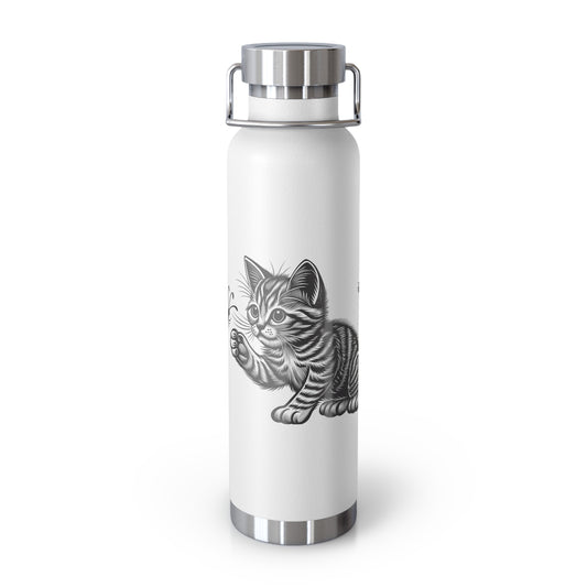 Cat and Butterfly Insulated Water Bottle -  22oz insulated bottle