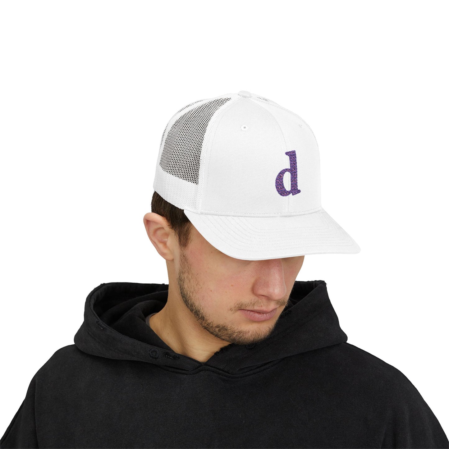 Glitter Initial Snapback Trucker Cap, Personalized Hat, Custom Cap, Trendy Hat, Stylish Gift for Him/Her, Summer Fashion Accessory