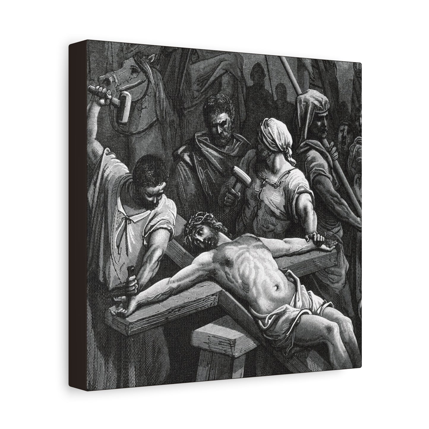 Crucifixion Art Matte Canvas Print – Stretched Religious Wall Decor