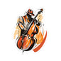 Jazz Bassist Sticker — Retro Double Bass Music Vinyl Decal for Laptops & Instruments