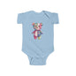 Colorful Floral Teddy Bear Baby Bodysuit, Infant Outfit, Cute Gift, Baby Shower, Nursery Wear, Adorable Newborn Clothing