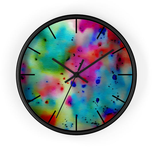 Vibrant Watercolor Wall Clock