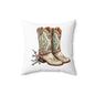 Rustic Cowboy Boots Pillow | Western Decor Cushion, Farmhouse Charm, Home Accent, Gift for Cowgirl, Country Decor
