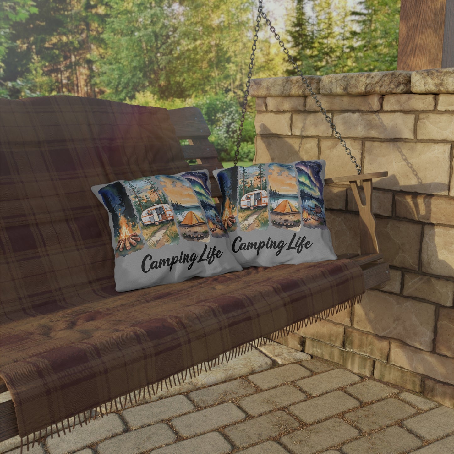 Camping Life Outdoor Pillow