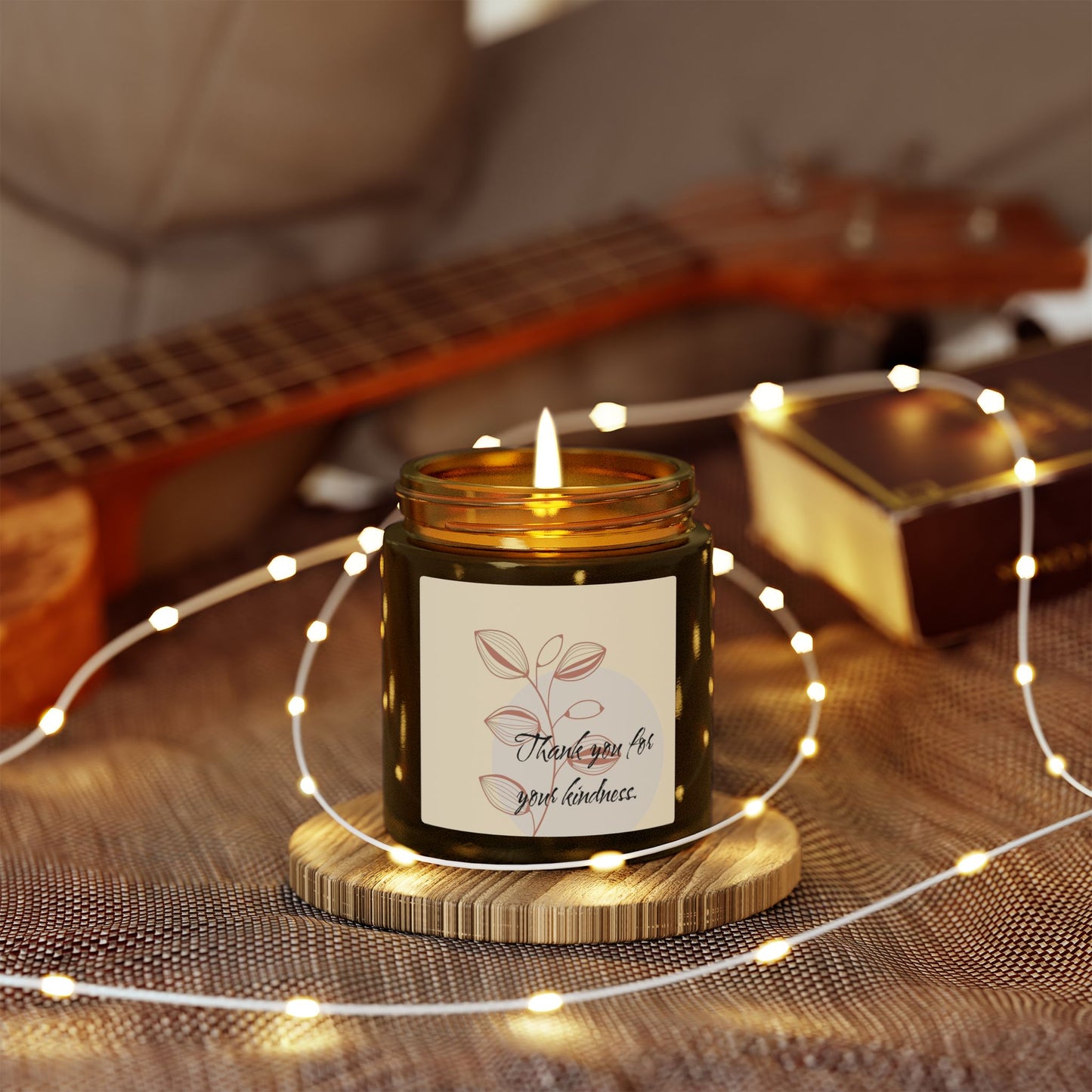 Thank You Candle — Coconut Apricot Scented Jar (4oz & 9oz)