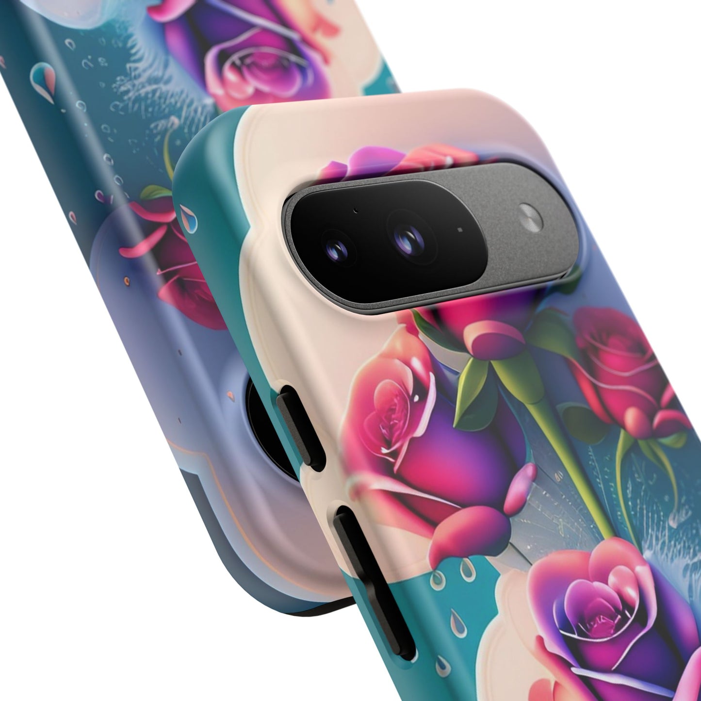 Floral Dream Tough Phone Case — Rose Bouquet Clouds Design