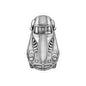 Vintage Sports Car Sticker — Detailed Monochrome Auto Illustration (Kiss-Cut)