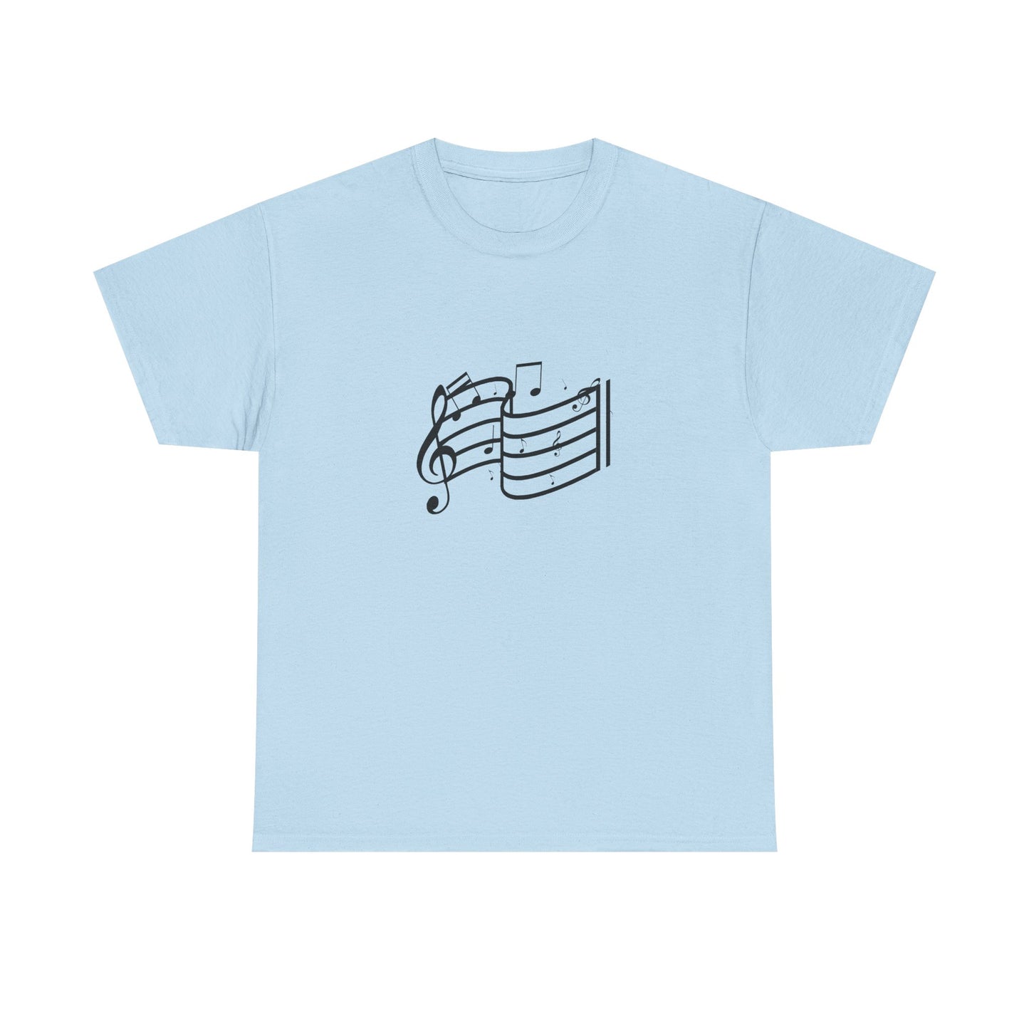 Music Notes T‑Shirt — Minimalist Sheet Music Tee for Musicians & Music Lovers
