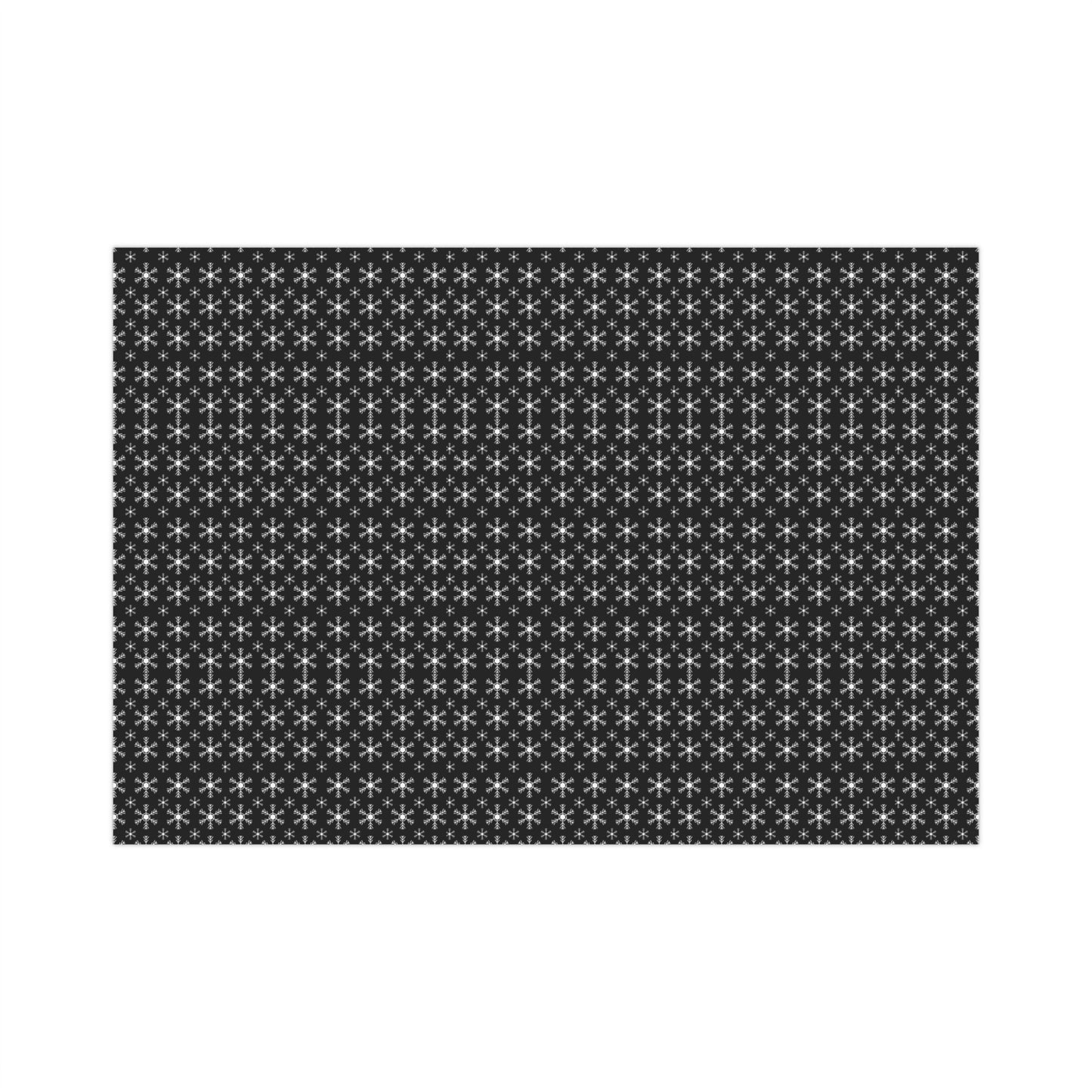 Elegant Snowflake Gift Wrap Papers, Holiday Gift Wrap, Christmas Wrapping Paper, Winter Party Supplies, Black and White Wrapping