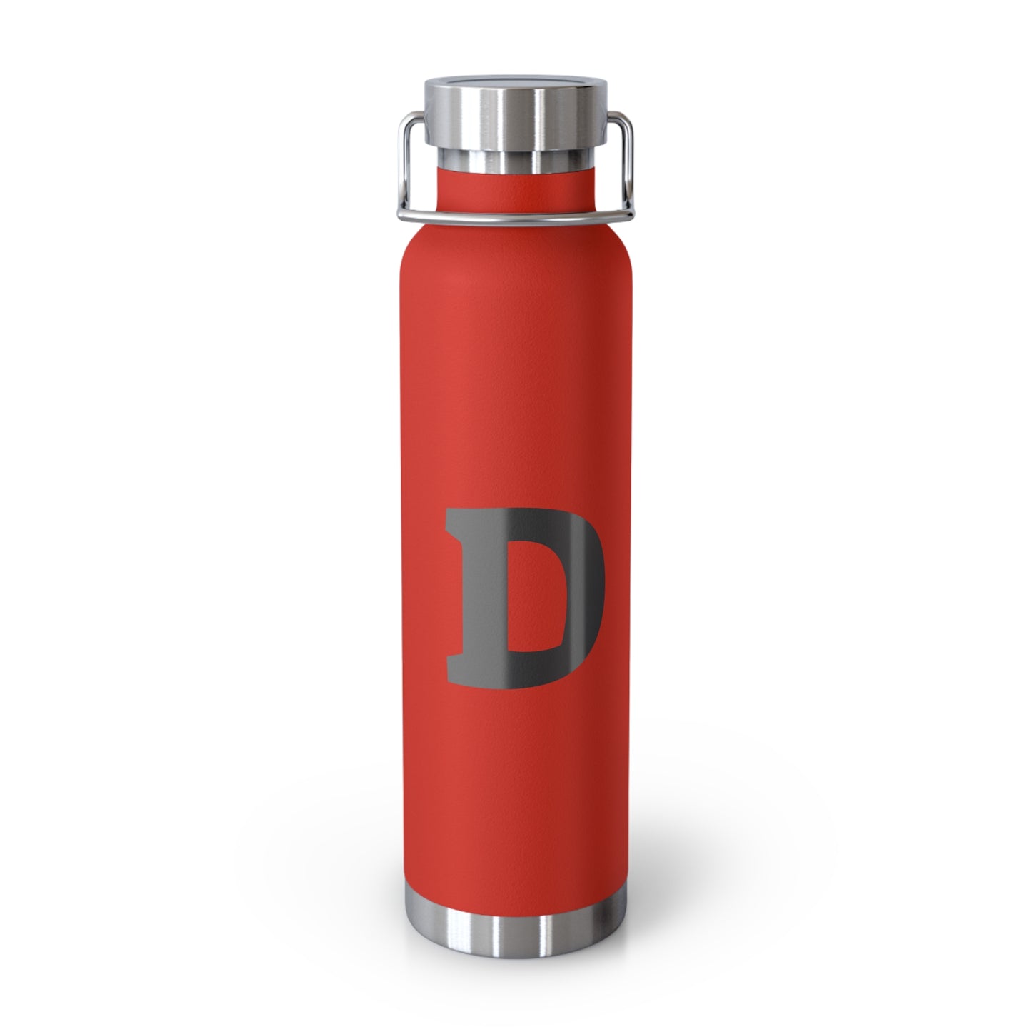 Personalized Copper Insulated Water Bottle, 22oz - "D" Custom Monogram