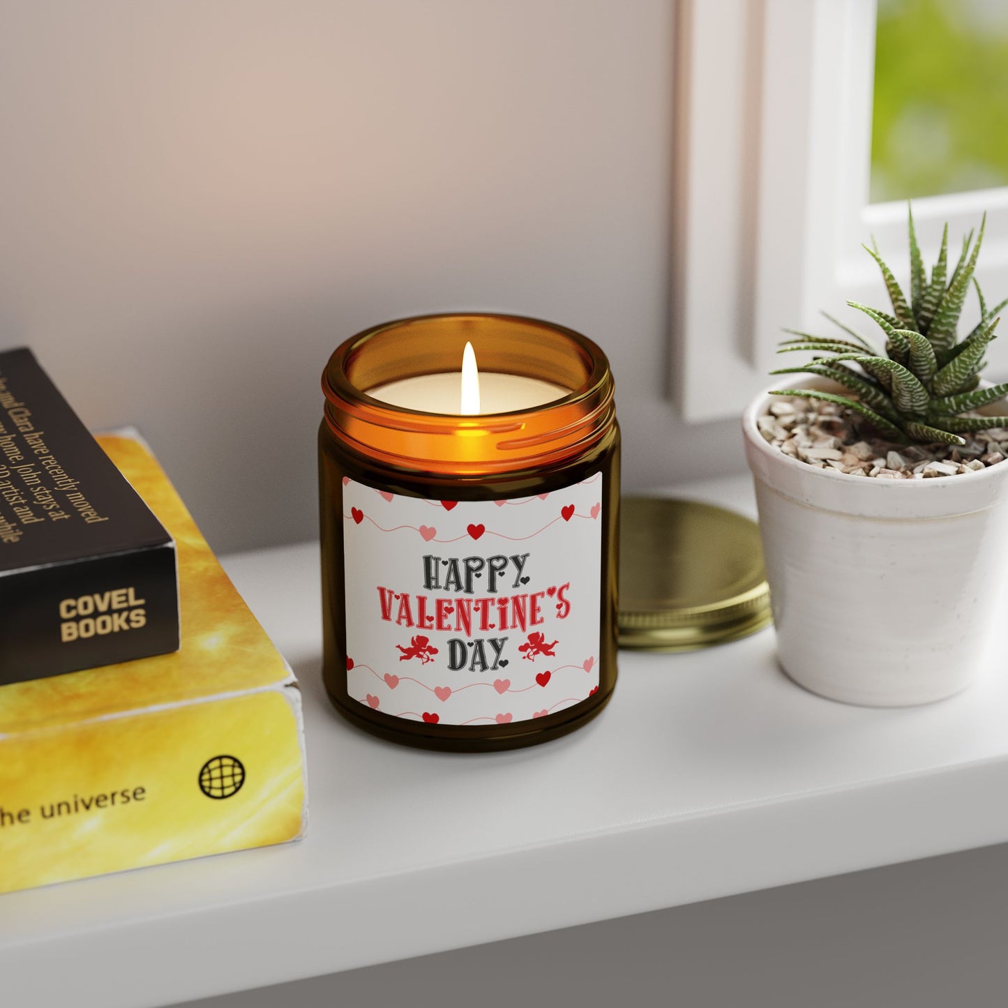 Valentine’s Day Scented Candle — Coconut Apricot Wax (4oz & 9oz)
