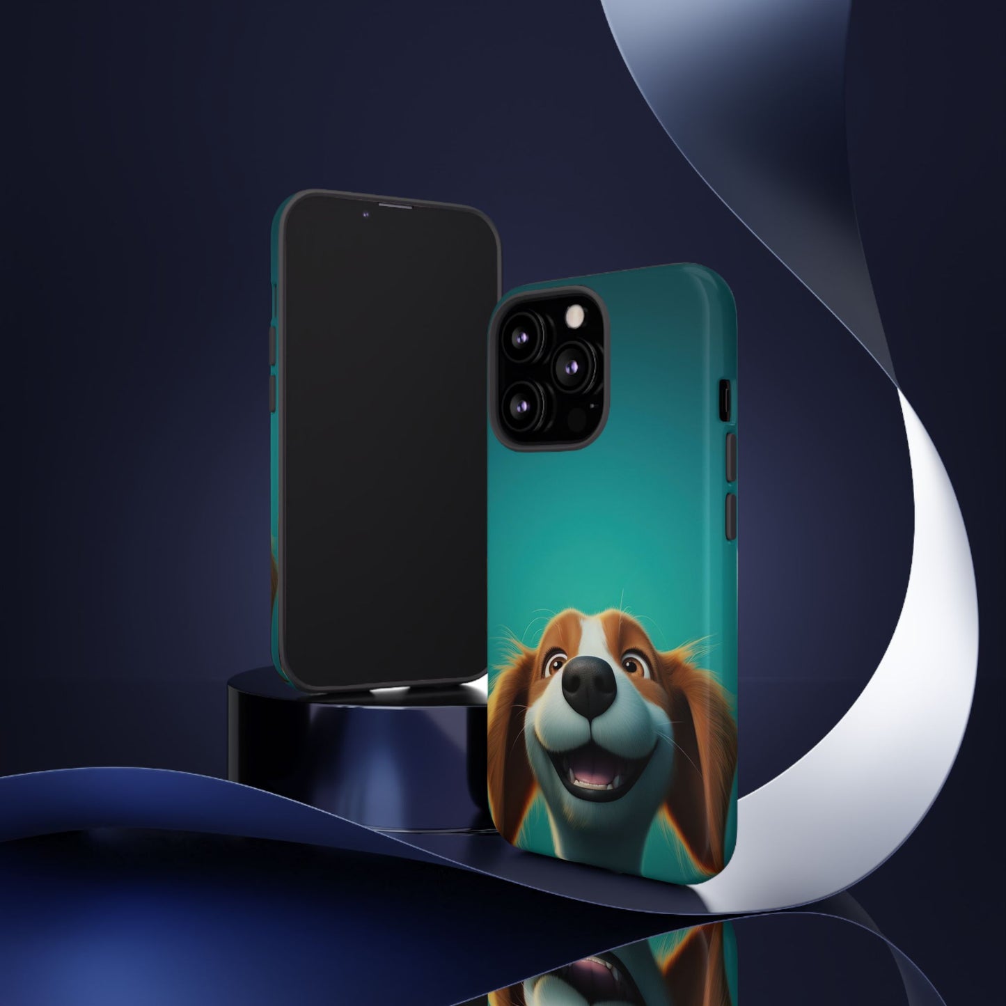 Happy Dog Phone Case — Cute Cartoon Puppy Protective Phone Cover