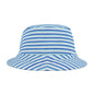 Blue Striped Bucket Hat — Nautical Summer Beach Sun Hat