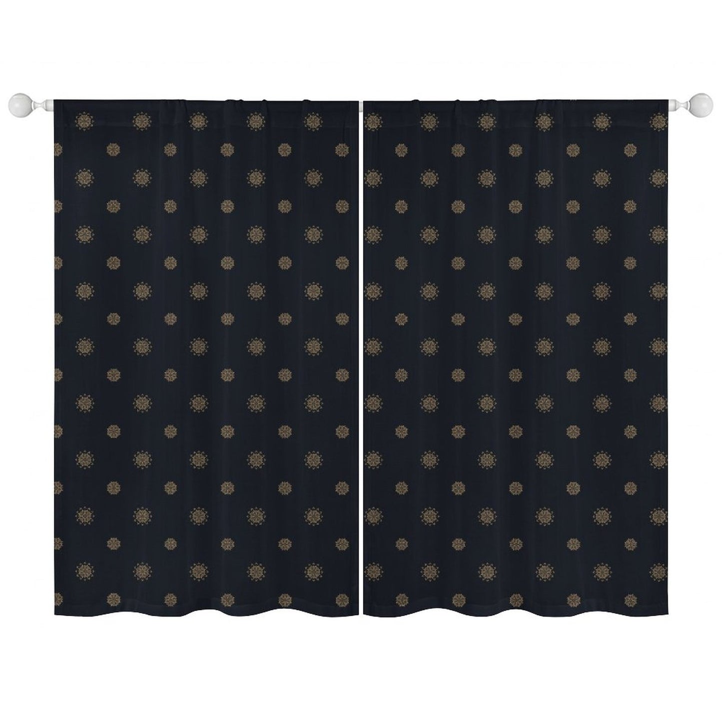 Sheer Curtain Navy Blue