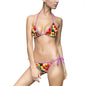 Tropical Floral Bikini Set, Women’s Swimwear, Beachwear, Summer Fashion, Vacation Essentials, Floral Print Swimsuit