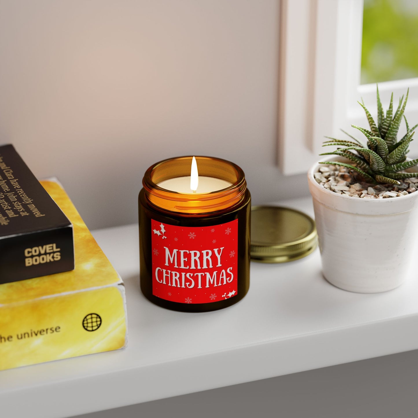 Merry Christmas Scented Candles, Holiday Decor, Gift for Her, Cozy Home Fragrance, Christmas Gifts, Aromatherapy