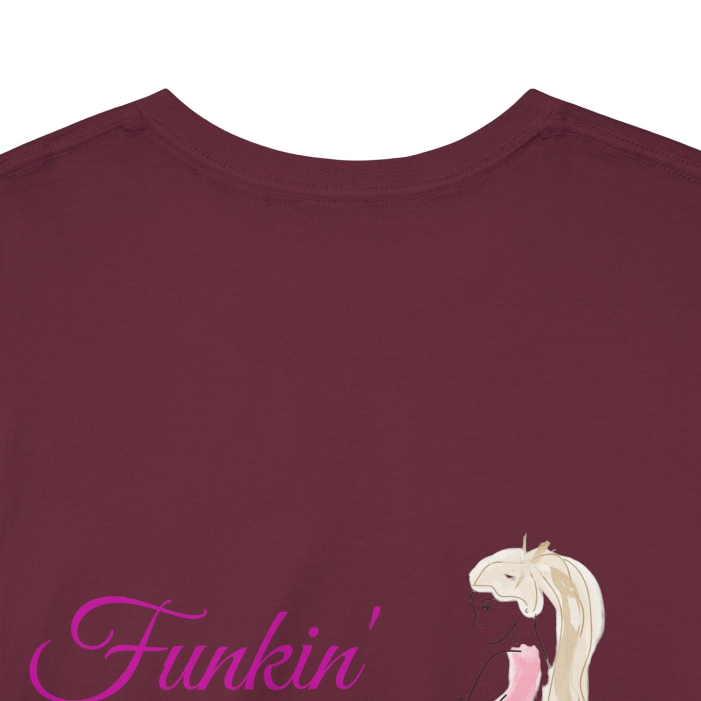 Funkin' Fabulous Tee — Pink Gown Illustration Women's Empowerment T‑Shirt