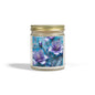 Scented Candle — Coconut Apricot Wax (4oz & 9oz) with Blue Floral Art