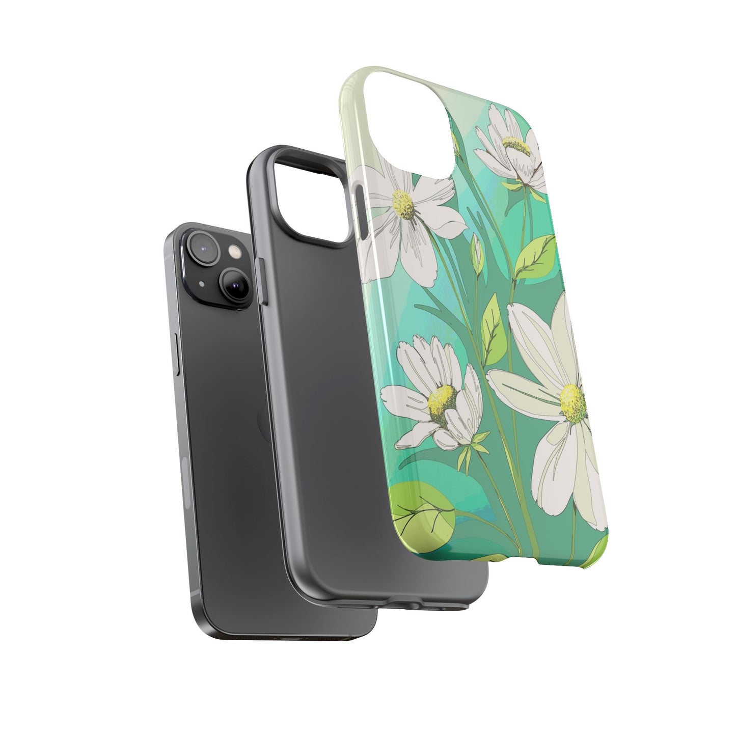 Floral Phone Case, Tough Cases, Flower Design, Nature Inspired, Eco-Friendly Cover, Unique Gift for Her, Spring Accessories