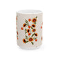 Floral Patterned Ceramic Mug - Cozy Gift for Garden Lovers, Coffee Lovers, Home Decor, Mother's Day, Birthdays