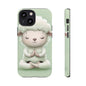 Meditating Lamb Phone Case — Cute Pastel Protective iPhone Cover