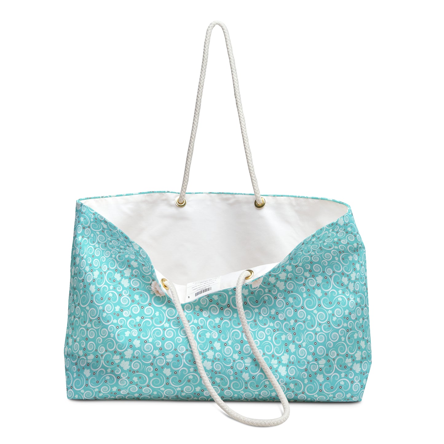 Turquoise Bubble Pattern Weekender Bag — Large Beach & Travel Tote