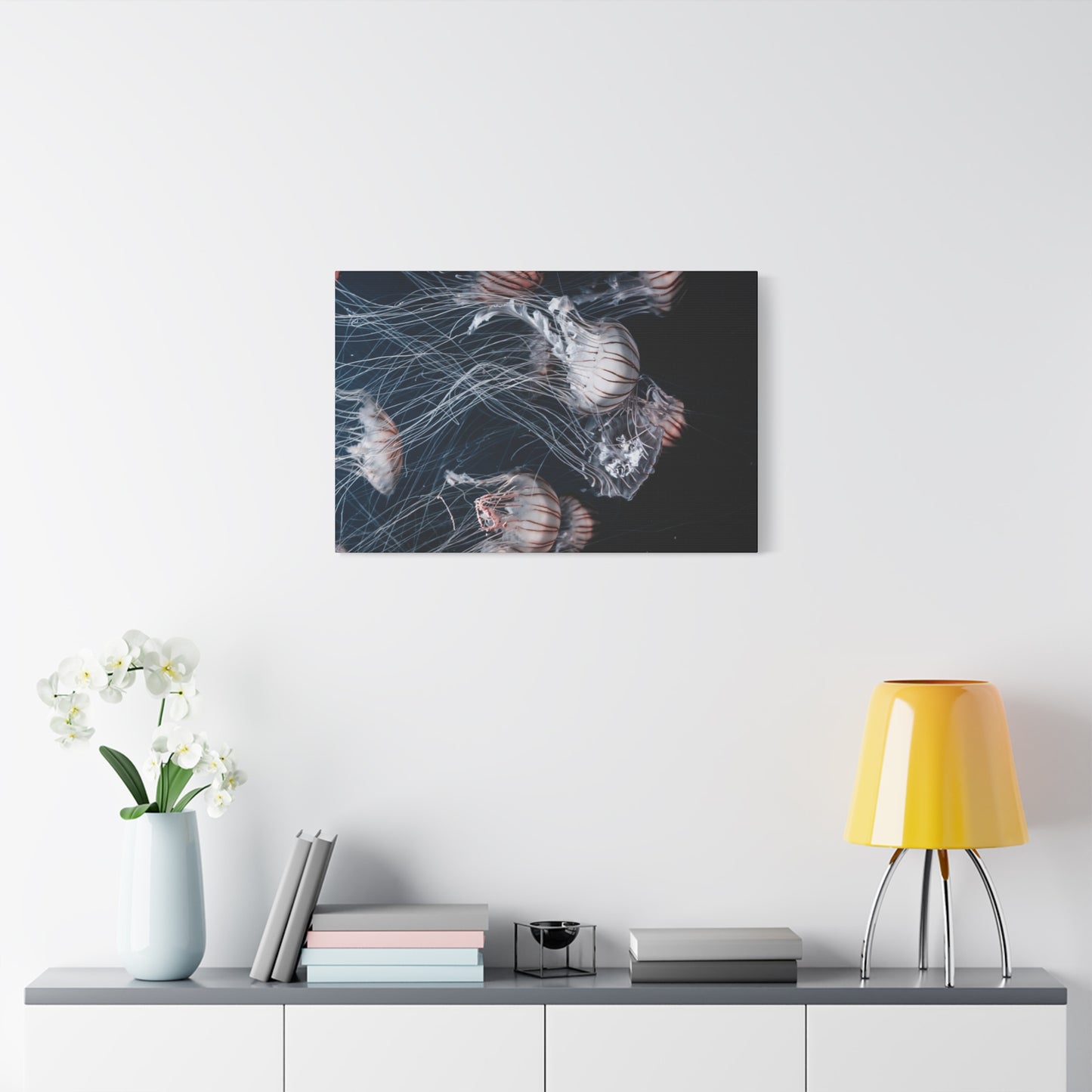 Jellyfish Swarm Matte Stretched Canvas