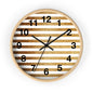 Stylish Wooden Striped Wall Clock, Modern Home Decor, Unique Gift, Minimalist Design, Living Room Wall Art, Timeless Addition