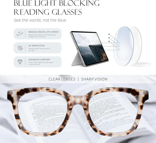 RS FOR WOMEN – Available in multiple magnification strengths to suit different reading preferences WOMEN'S READING GLASSES – Stylish frame design for both everyday wear and work set
