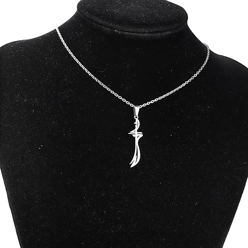 Classic Stainless Steel Islamic Muslim Zulfikar Imam Ali Sword Pendant Necklace for Men Women Fashion Lucky Religious Jewelry