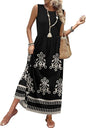 Summer Dresses for Women 2026 Maxi Dresses Long Flowy A Line Sleeveless Sundresses with Pockets