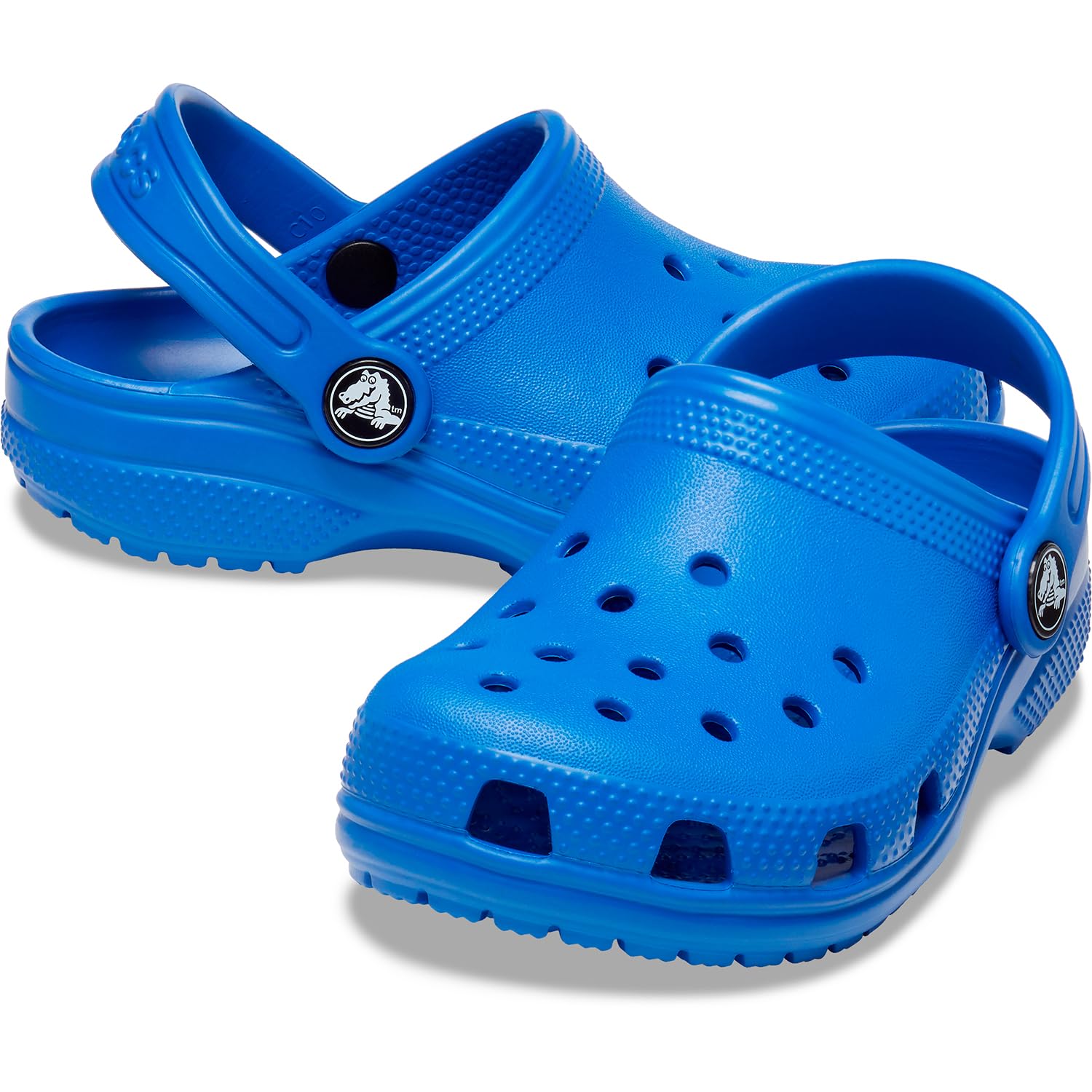 Crocs Kids Classic Clog (Toddler) - Clogs for Kids - Synthetic Upper - Ventilation Holes - Round Toe Blue Bolt 10 Toddler M