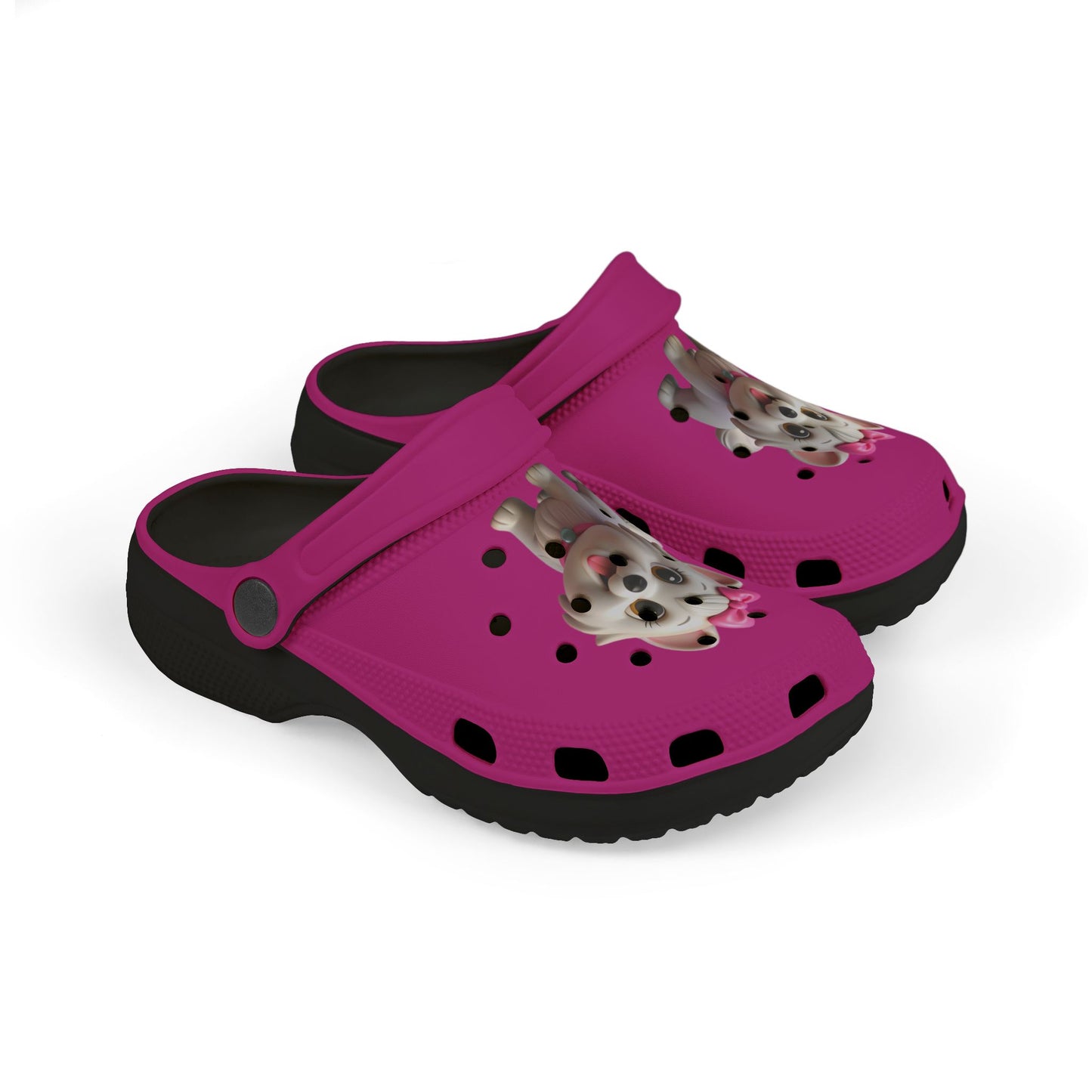 Kids Pink Puppy Clogs — Cute Dog EVA Foam Slip-On Shoes for Toddlers