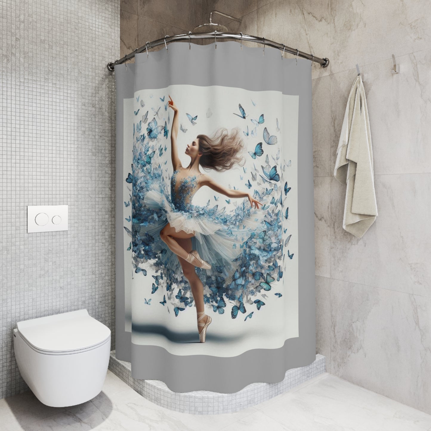 Butterfly Dance Shower Curtain, Elegant Home Decor
