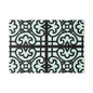 Glass Cutting Board — Decorative Moroccan Tile Pattern in Mint & Black