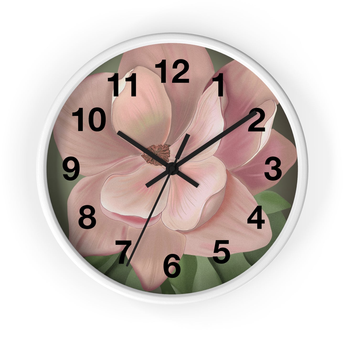 Floral Wall Clock - Elegant Timepiece, Home Decor, Gift for Flower Lovers, Mother's Day, Spring Decor, Nature Inspired